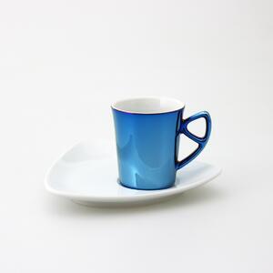 Espresso šálek s podšálkem Trio, modrý lesk