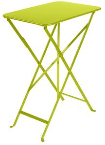 Světle zelený kovový skládací stůl Fermob Bistro 37 x 57 cm