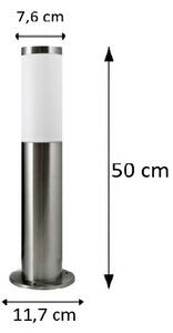 Brilagi - Venkovní lampa ELIA 1xE27/20W/230V IP44 50 cm matný chrom