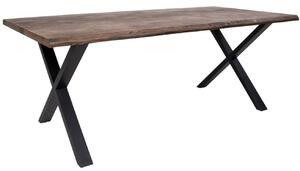 Nordic Living Tmavě hnědý dubový jídelní stůl Tolon 200x95 cm
