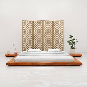 Rám japonské futonové postele masivní akáciové dřevo 200x200 cm