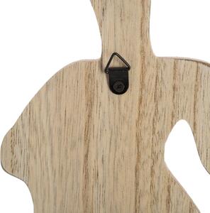 Atmosphera for Kids Dětský dřevěný věšák králík 14 x 30 cm | 3 vzory Vzor: Dívající se dozadu
