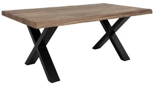 Nordic Living Tmavě hnědý dubový konferenční stolek Tolon 120x70 cm