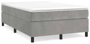 Box spring postel s matrací světle šedá 120x190 cm samet 3269703