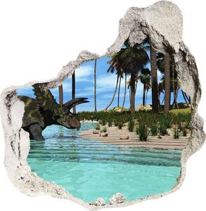 Díra 3D fototapeta na stěnu Dinozaury nd-p-33738049