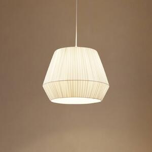 Lindby Závěsné světlo Vitore, Ø 40 cm, textil, bílá barva, stmívatelný, Bílá / opál, Obývací pokoj / jídelna, Textil / tkanina / hedvábí, Skandinávský