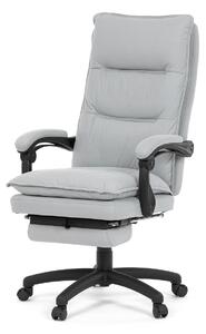 Kancelářské židle s podnožkou, světle šedá látka, PC mechanismus s aretací - KA-Y350 SIL