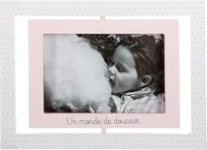 Atmosphera for Kids Dětský fotorámeček Swing bílý a růžový 23 x 17 cm
