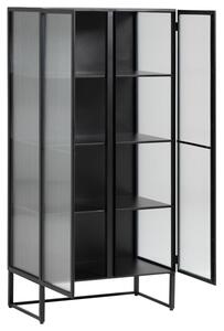 Černá kovová vitrína Kave Home Trixie 143 x 70 cm
