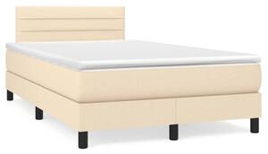 Box spring postel s matrací krémová 120x190 cm textil 3269735