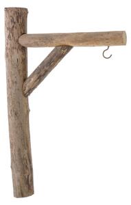 Dřevěný nástěný hák hnědá, 40 cm