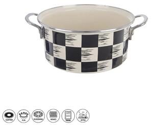 Kastrol smalt ŠACHOVNICE Lem 3 l