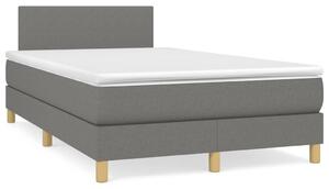 Box spring postel s matrací tmavě šedá 120x190 cm textil 3269759