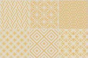 Retro obklad Elios Clay Pattern Mustard 10x10 Decoro