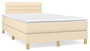 Box spring postel s matrací krémová 120x190 cm textil 3269784