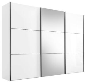 SKŘÍŇ S POSOUVACÍMI DVEŘMI, bílá, 249/222/68 cm Moderano - Šatní skříně