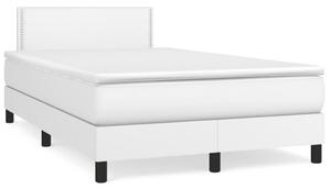 Box spring postel s matrací bílá 120x190 cm umělá kůže 3269814
