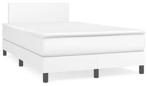 Box spring postel s matrací bílá 120x190 cm umělá kůže 3269808