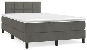 Box spring postel s matrací tmavě šedý 120x190 cm samet 3269838