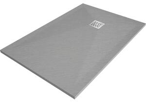 Mexen Stone+ kompozitní obdélníková sprchová vanička 120 x 100 cm, šedý-beton - 44611012