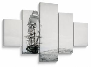 Obraz - Loď plující po oceánu (125x70 cm)