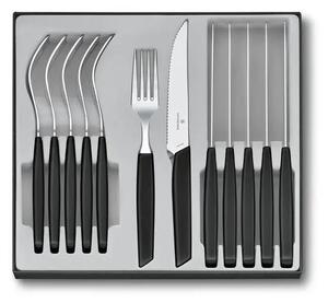 VICTORINOX Sada příborů s nožem steakovým Swiss Modern 12 ks černá