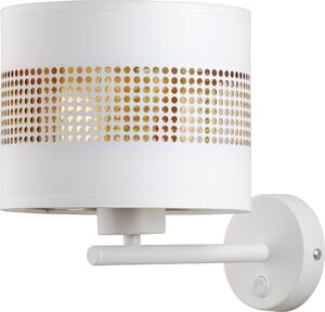TLG Designové nástěnné osvětlení s vypínačem TAGO WHITE, 1xE27, 60W, bílozlaté 3221