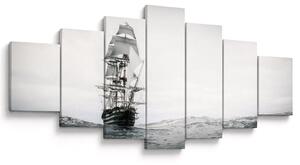 Obraz - Loď plující po oceánu (210x100 cm)
