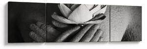 Obraz - Lotos v rukou Buddhy (170x50 cm)
