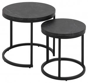 2SET odkládací stolek ELEGANCE mramorový vzhled Nábytek | Doplňkový nábytek | Odkládací stolky