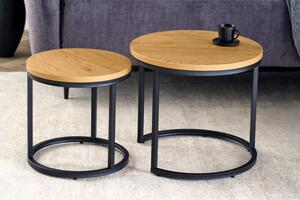 2SET odkládací stolek ELEGANCE dubový vzhled Nábytek | Doplňkový nábytek | Odkládací stolky
