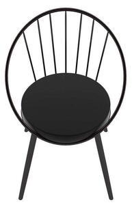 Černá kovová židle Brienz