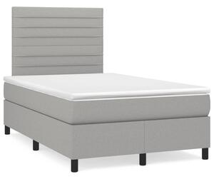 Box spring postel s matrací světle šedá 120x190 cm textil 3269888