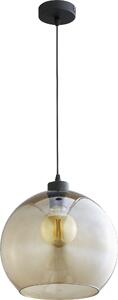 TK-LIGHTING Závěsné osvětlení CUBUS, 1xE27, 60W, 30cm, kulaté, bronzové sklo 3161