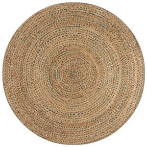 Flair Rugs koberce Kusový koberec Capri Jute Natural/Blue kruh ROZMĚR: 133x133 (průměr) kruh