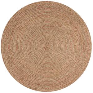 Flair Rugs koberce Kusový koberec Capri Jute Natural/Coral kruh ROZMĚR: 133x133 (průměr) kruh