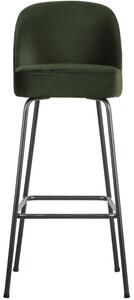 Hoorns Tmavě zelená sametová barová židle Tergi 79 cm