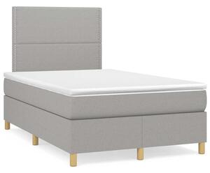 Box spring postel s matrací světle šedá 120x190 cm textil 3269923