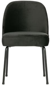 Hoorns Černá sametová jídelní židle Tergi