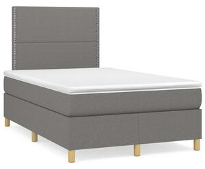 Box spring postel s matrací tmavě šedá 120x190 cm textil 3269924
