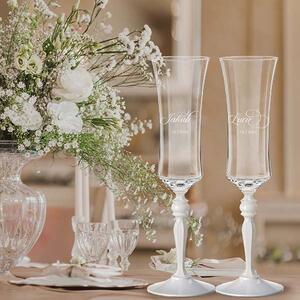 Svatební skleničky na sekt Porcelain 2 ks