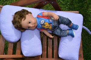 KHC kojící těhotenský relaxační polštář Maxik Puntíky na fialové PES nápln