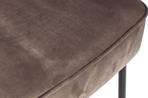 Hoorns Nugátově hnědá sametová jídelní lavice Tergi 120 cm