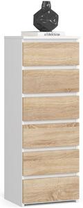 Ak furniture Komoda CL6 40 cm bílá/dub sonoma