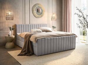 AMERICKÁ POSTEL, 180/200 cm, světle šedá Boxxx - Postele s úložným prostorem, Online Only