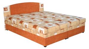 KAPPA manželská čalouněná postel, 180x200, oranžová