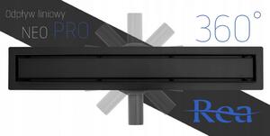 REA - Lineární odtokový žlab Neo Pro 2v1, 60 - černá
