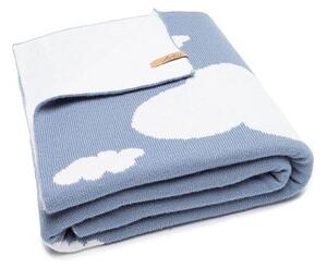 Vlnka Dětská vlněná deka obláček modrá velikost lůžkovin 100x80