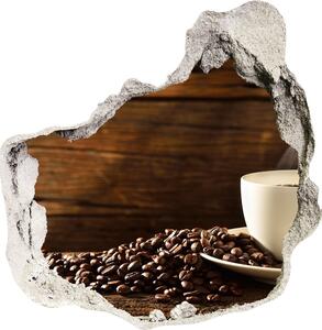 Nálepka díra na zeď beton Šálek kávy nd-p-54604060