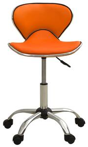 Kancelářská židle oranžová umělá kůže